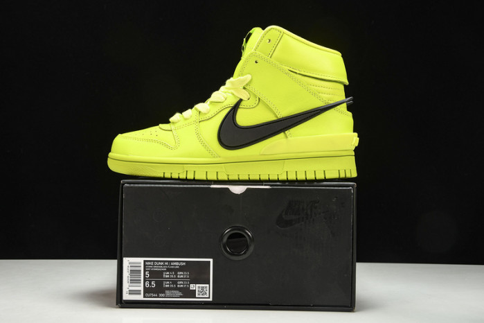 nike dunk high ambush flash lime cu7544-300