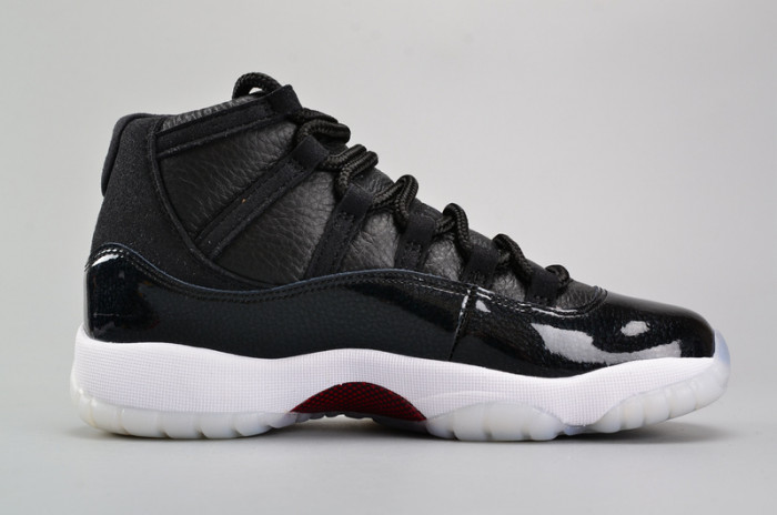 air jordan 11 retro bg (gs) "72-10" black womens 378038-002