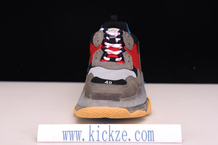 bl triple s trainers clear sole blue adn red 541624 w09o1 2120