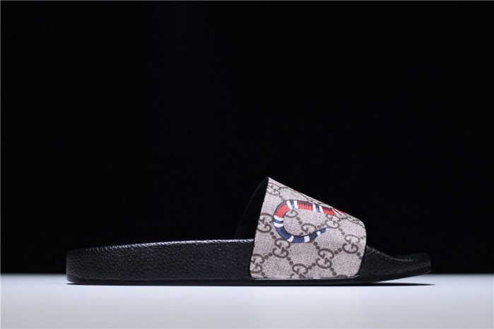 gc leather slide sandal with snake