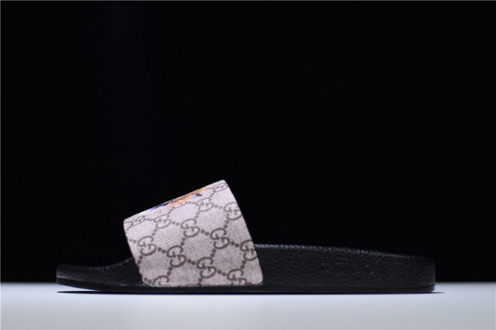 gc leather slide sandal with tiger 456234 k5y00 8919