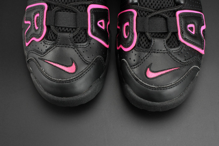 nike air more uptempo gs “hyper pink” black/ pink womens 415082-003