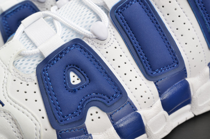 nike air more uptempo “knicks” white/deep royal blue womens 415082-103
