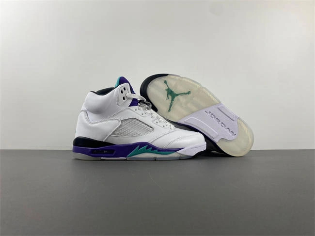 Sleek Air Jordan 5 Retro Grape 136027- 3989