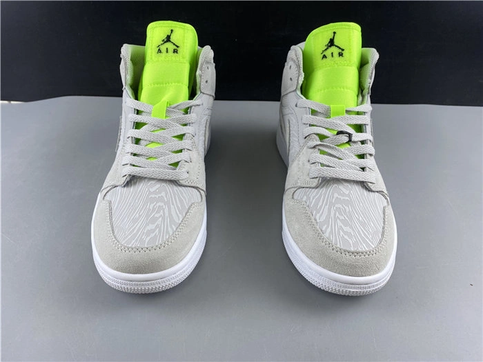 Jordan1 Mid Vast Grey Ghost Green CV3018- Cozy 3753