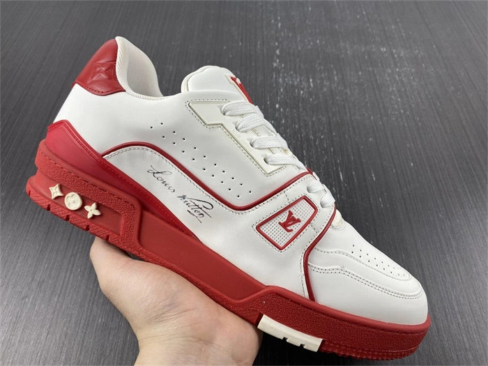 Luis Vitton Trainer White Red Signature 1AAGZO TimelessDesign 1705