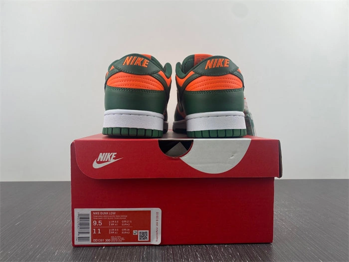Nike Dunk Low Retro Miami Hurricanes DD1391- Practical 4673