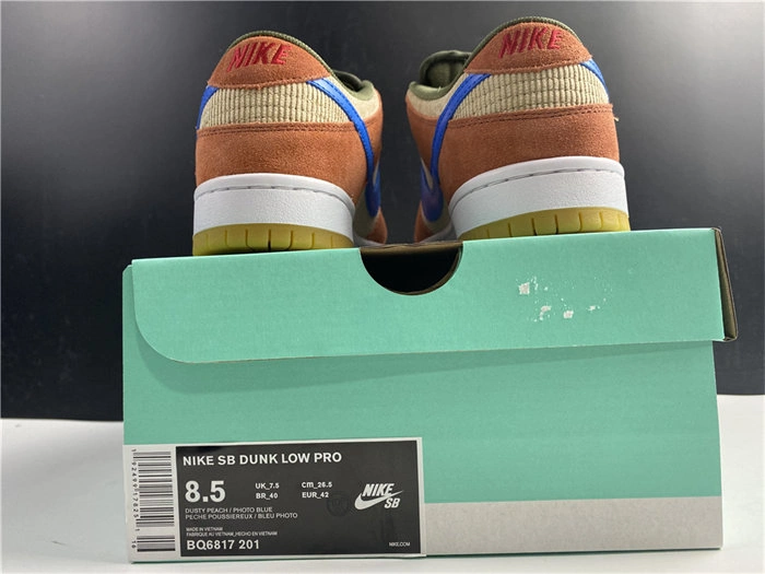 Timeless Nike SB Dunk Low Corduroy Dusty Peach BQ6817- 4916